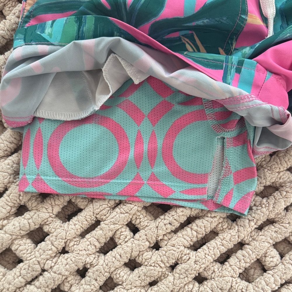 Tropical Print Pink Boys chubbies Drawstring Shorts - Picture 3 of 7